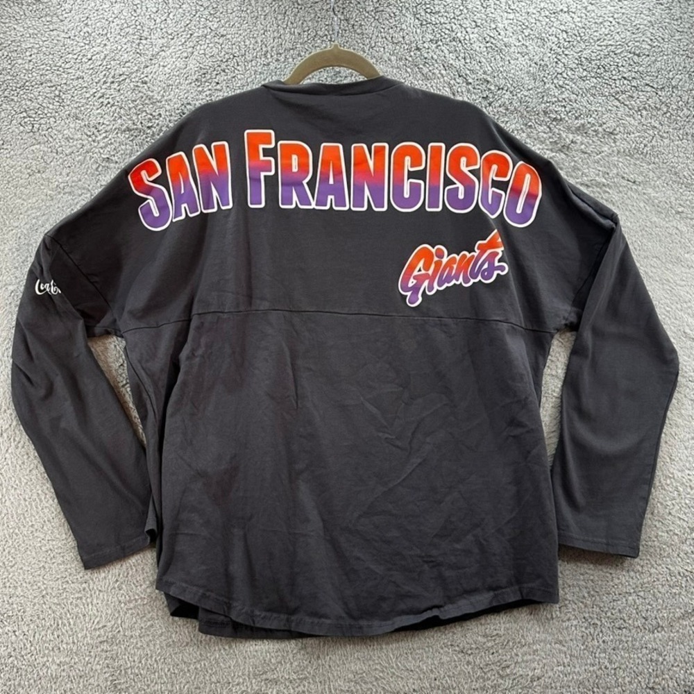 San Francisco Giants Coca-Cola Mens XL Long Sleeve Shirt Gray Spirit Jersey MLB